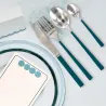 Ménagère 16 pièces en inox manche coloré