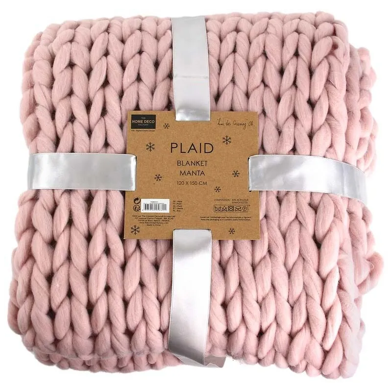 Plaid grosses mailles Chunky 120 x 150 cm