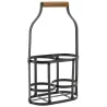 Panier bouteilles en métal et bois