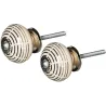 Boutons de porte rond avec cercles (Lot de 2)