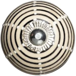 Boutons de porte rond avec cercles (Lot de 2)