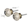 Boutons de porte rond avec cercles (Lot de 2)