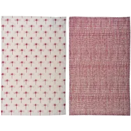 Torchon de cuisine en coton Libellules (Lot de 2)