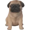 Chiot carlin en résine 16 cm
