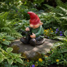 Nain de jardin avec tablette en résine 19 cm