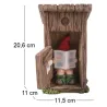 Nain de jardin dans cabanon en résine 20 cm