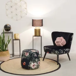 Pouf en velours