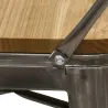 Tabouret de bar en métal et bois d'orme huilé