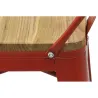 Tabouret de bar en métal et bois d'orme huilé