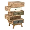Commode 90cm en manguier et métal Zouma