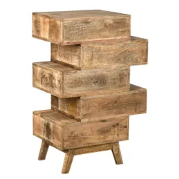 Commode 90cm en manguier et métal Zouma