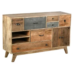 Commode en manguier et métal Zouma