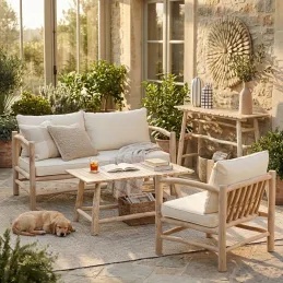 Table basse en teck naturel Arthur