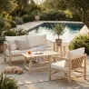 Table basse en teck naturel Arthur