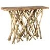 Console teck pied branchage Puzzle - Arthur