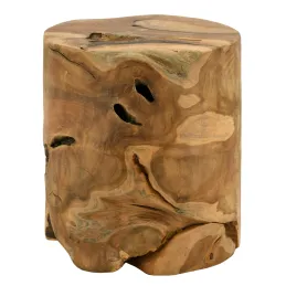 Tabouret en teck recyclé Ubao