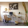 Bureau en métal et plaquage pin Charlie
