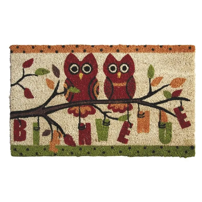 Paillasson en coco avec inscriptions 75 x 45 cm