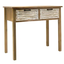 Console en bois naturel et cérusé Ancenia