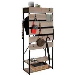Vestiaire en métal et en bois