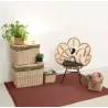 Fauteuil en rotin naturel et métal Bianca