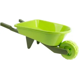 Brouette enfant en plastique vert bi-ton