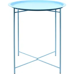 Table d'appoint en acier nuances de bleu