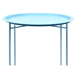 Table d'appoint en acier nuances de bleu