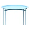 Table d'appoint en acier nuances de bleu