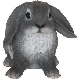 Lapin assis en résine 14 cm (Lot de 2)