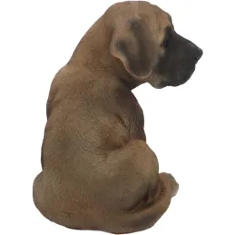 Chiot dogue allemand assis en résine