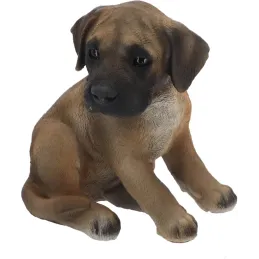 Chiot dogue allemand assis en résine