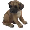 Chiot dogue allemand assis en résine