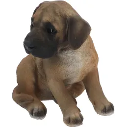 Chiot dogue allemand assis en résine