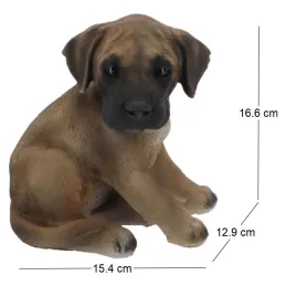 Chiot dogue allemand assis en résine