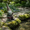 Nain de jardin avec canne à pêche en résine 25 cm