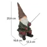 Nain de jardin avec canne à pêche en résine 25 cm