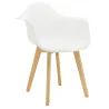 Fauteuil en polypropylène et bois de hêtre