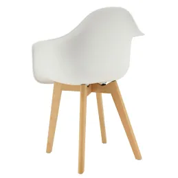 Fauteuil en polypropylène et bois de hêtre