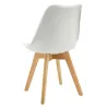 Chaise coussin en polypropylène blanc et hêtre