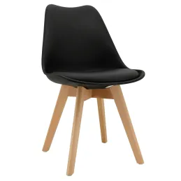 Chaise coussin en polypropylène et bois de hêtre