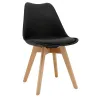 Chaise coussin en polypropylène et bois de hêtre