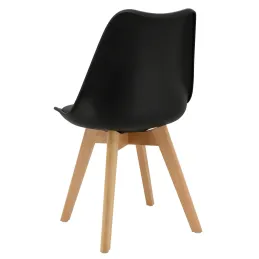 Chaise coussin en polypropylène et bois de hêtre
