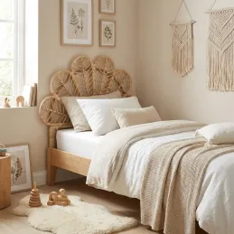 Tête de lit en rotin naturel Sola