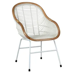 Fauteuil en rotin synthétique ajouré Luce