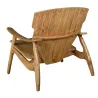 Fauteuil design en teck naturel Brazil