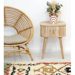 Fauteuil en rotin naturel  ajouré