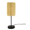 Lampe en rotin naturel et métal