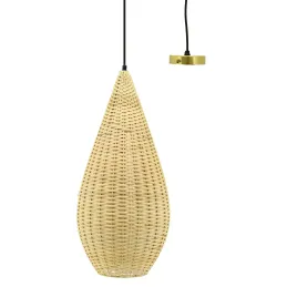 Suspension goutte en rotin naturel