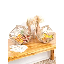 Panier arrondi ajouré en poelet